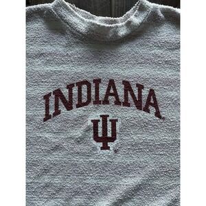 Woolly Threads Indiana University Hoosiers Sweatshirt XXL Cream Crimson USA Made